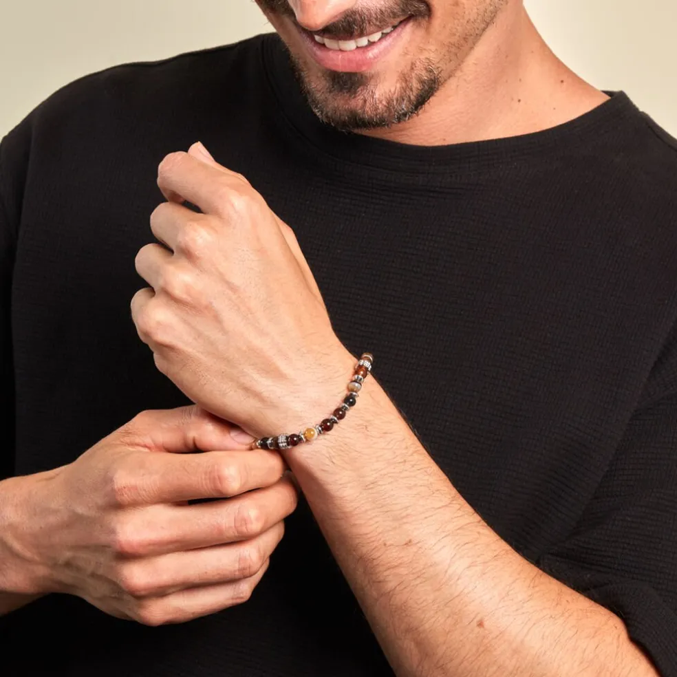 Bracelet Jourdan Acier Gris Agate