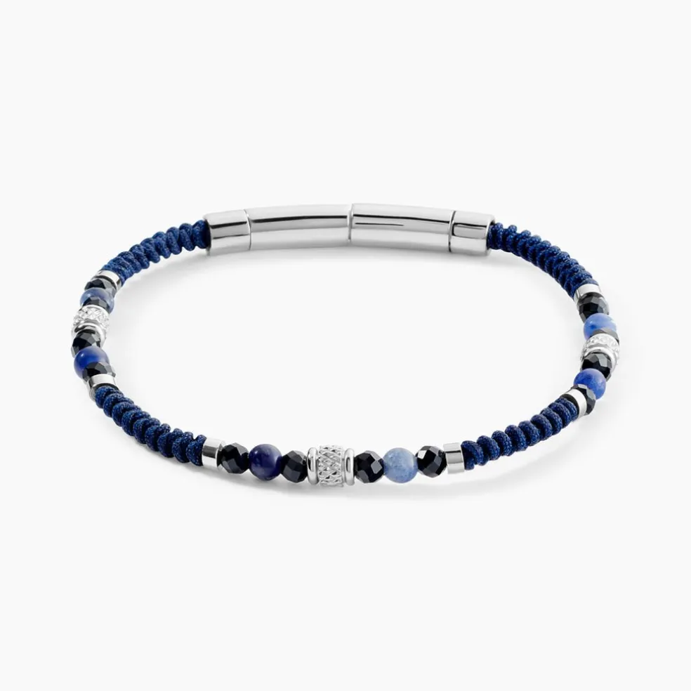 Bracelet Jourdan Arttu Acier Argenté Sodalite Agate