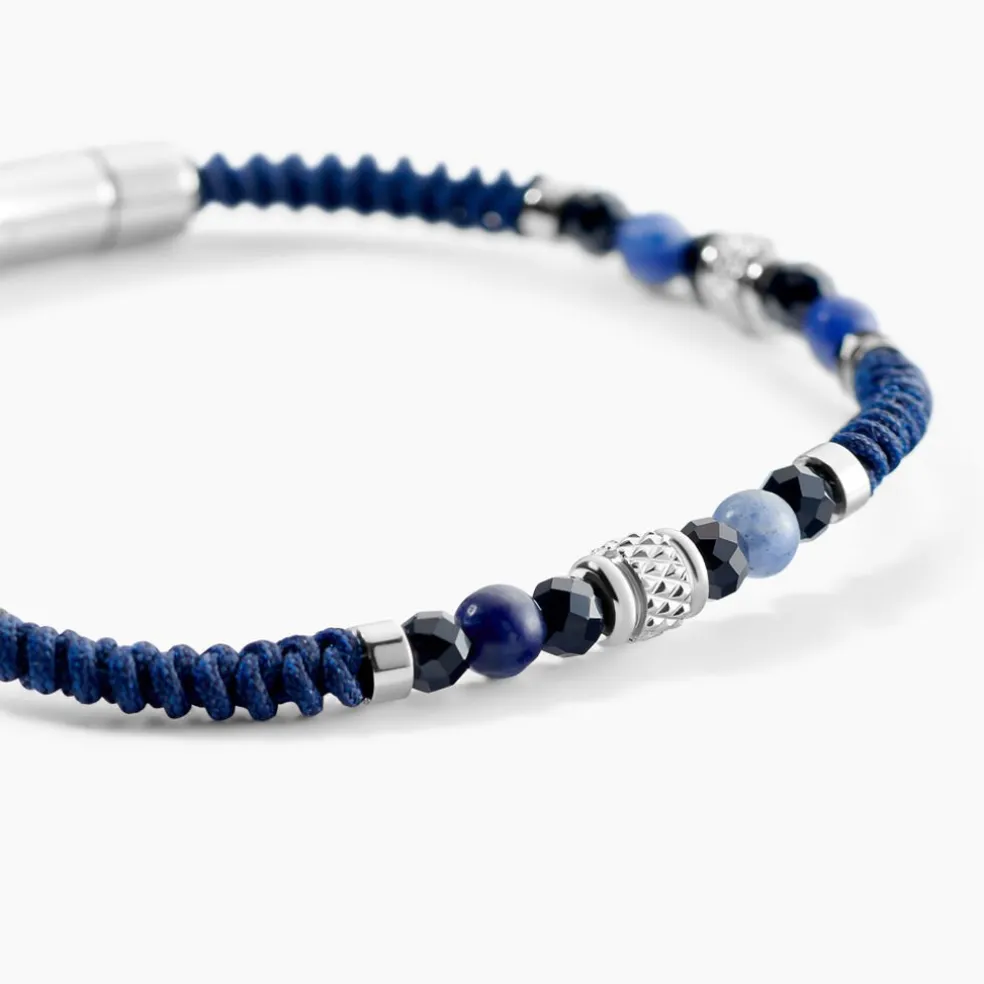 Bracelet Jourdan Arttu Acier Argenté Sodalite Agate