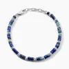 Bracelet Jourdan Arttu Acier Argenté Lapis Lazuli
