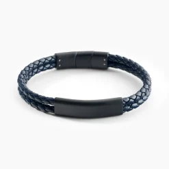 Bracelet Jourdan Come Cuir Bleu