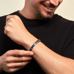 Bracelet Jourdan Cuir Bleu