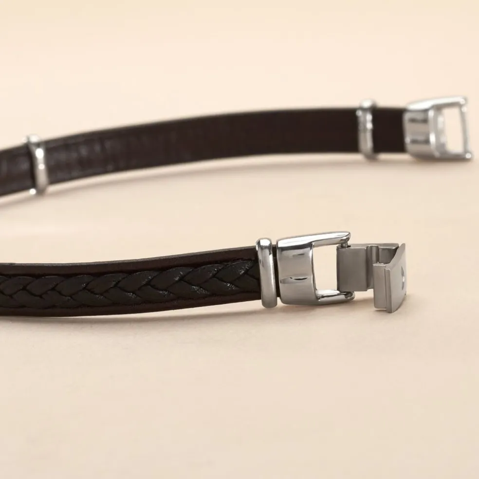 Bracelet Jourdan Cuir Noir