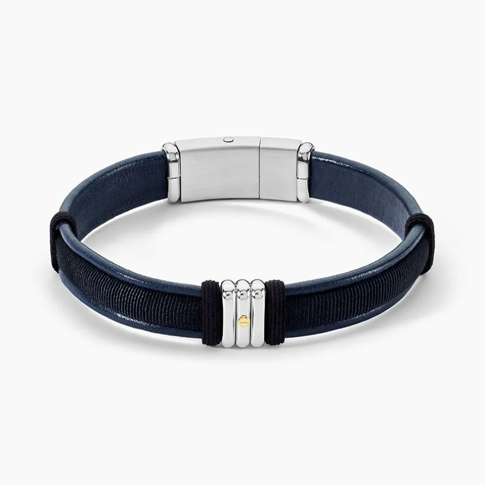 Bracelet Jourdan Orso Cuir Bleu