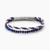 Bracelet Jourdan Renatus Acier Argenté Lapis Lazuli