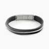 Bracelet Jourdan Rodney Cuir Noir