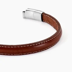 Bracelet Jourdan Rupert Cuir Marron