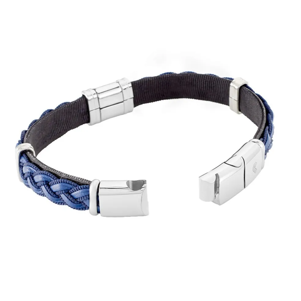 Bracelet Jourdan Trenza Acier Bicolore
