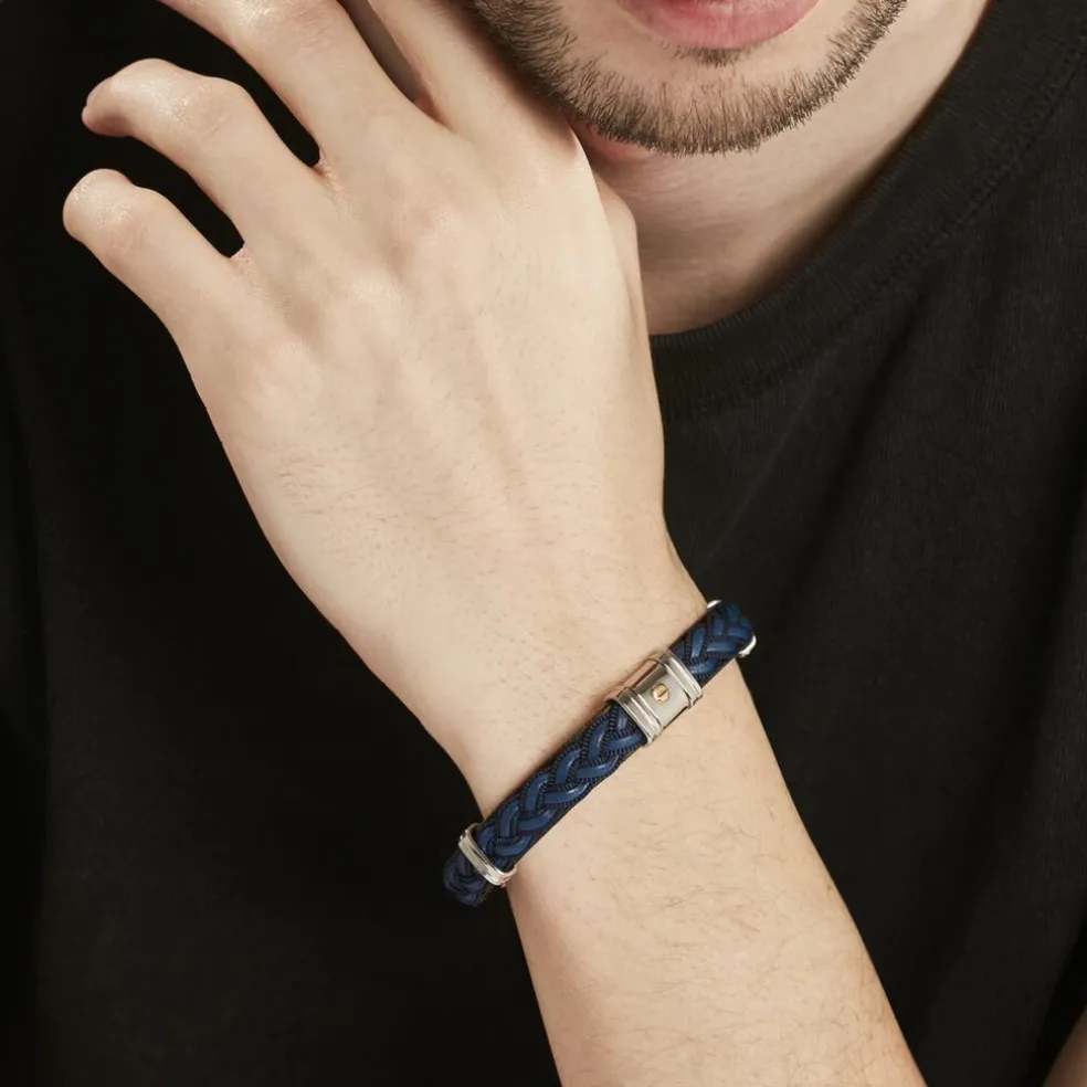 Bracelet Jourdan Trenza Acier Bicolore