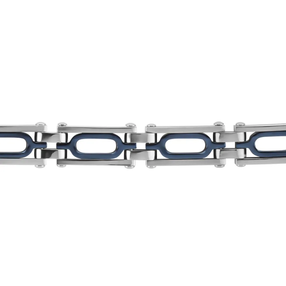 Bracelet Jourdan Wild Acier Blanc Et Bleu