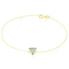 Bracelet Juliete Or Jaune Aigue Marine