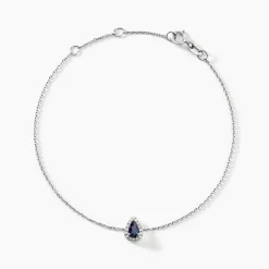 Bracelet Juliettina Or Blanc Saphir Et Diamant