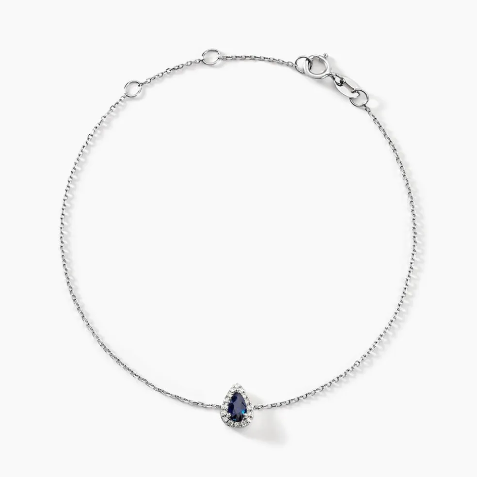 Bracelet Juliettina Or Blanc Saphir Et Diamant