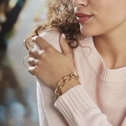 Bracelet Justinien Acier Doré