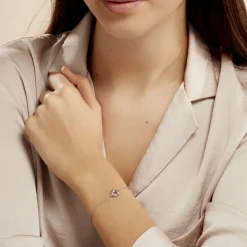 Bracelet Kaelya Argent Blanc