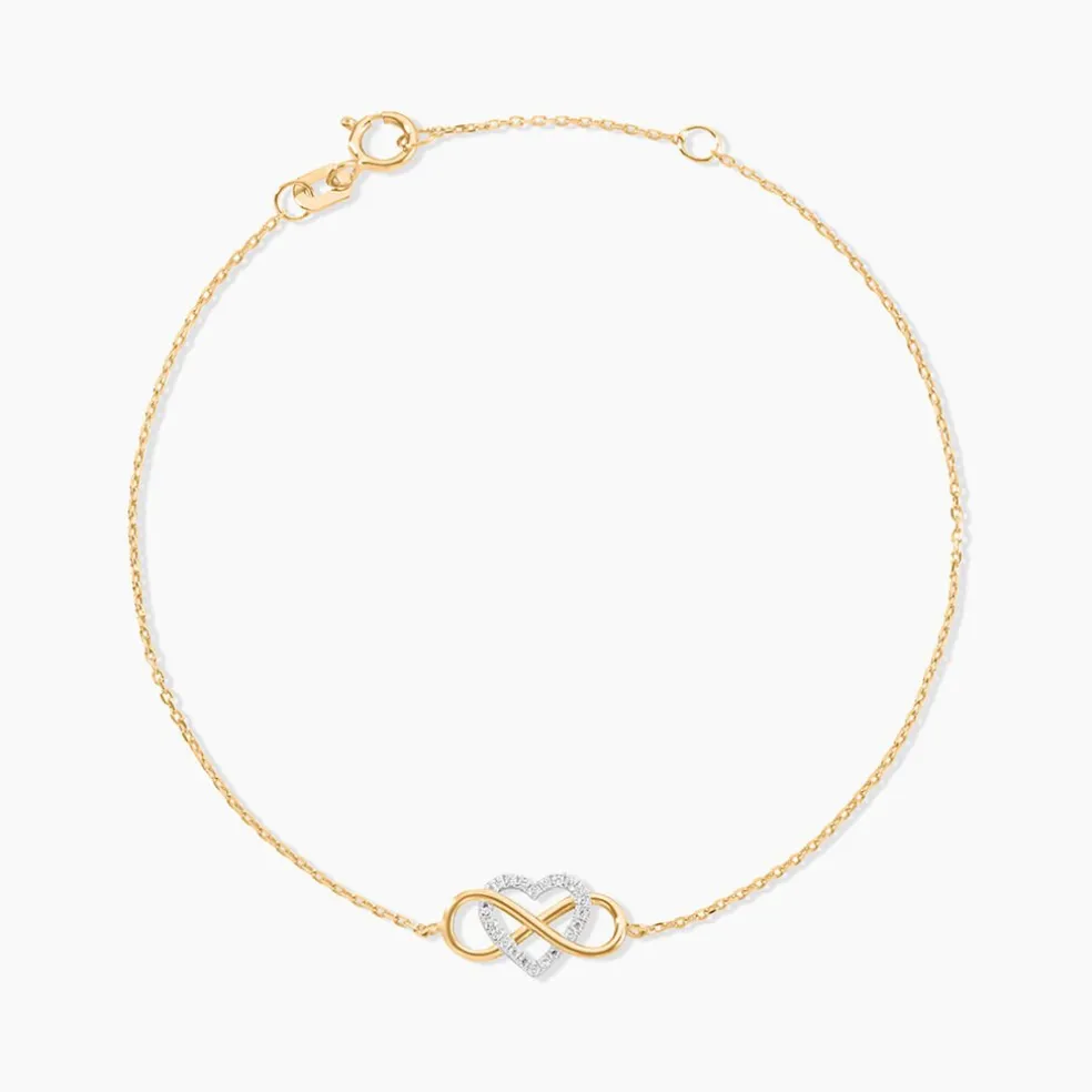 Bracelet Lacey Or Bicolore Oxyde De Zirconium