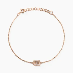 Bracelet Laurine Argent Rose Oxyde De Zirconium