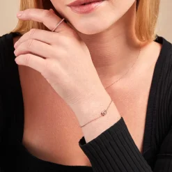 Bracelet Laurine Argent Rose Oxyde De Zirconium