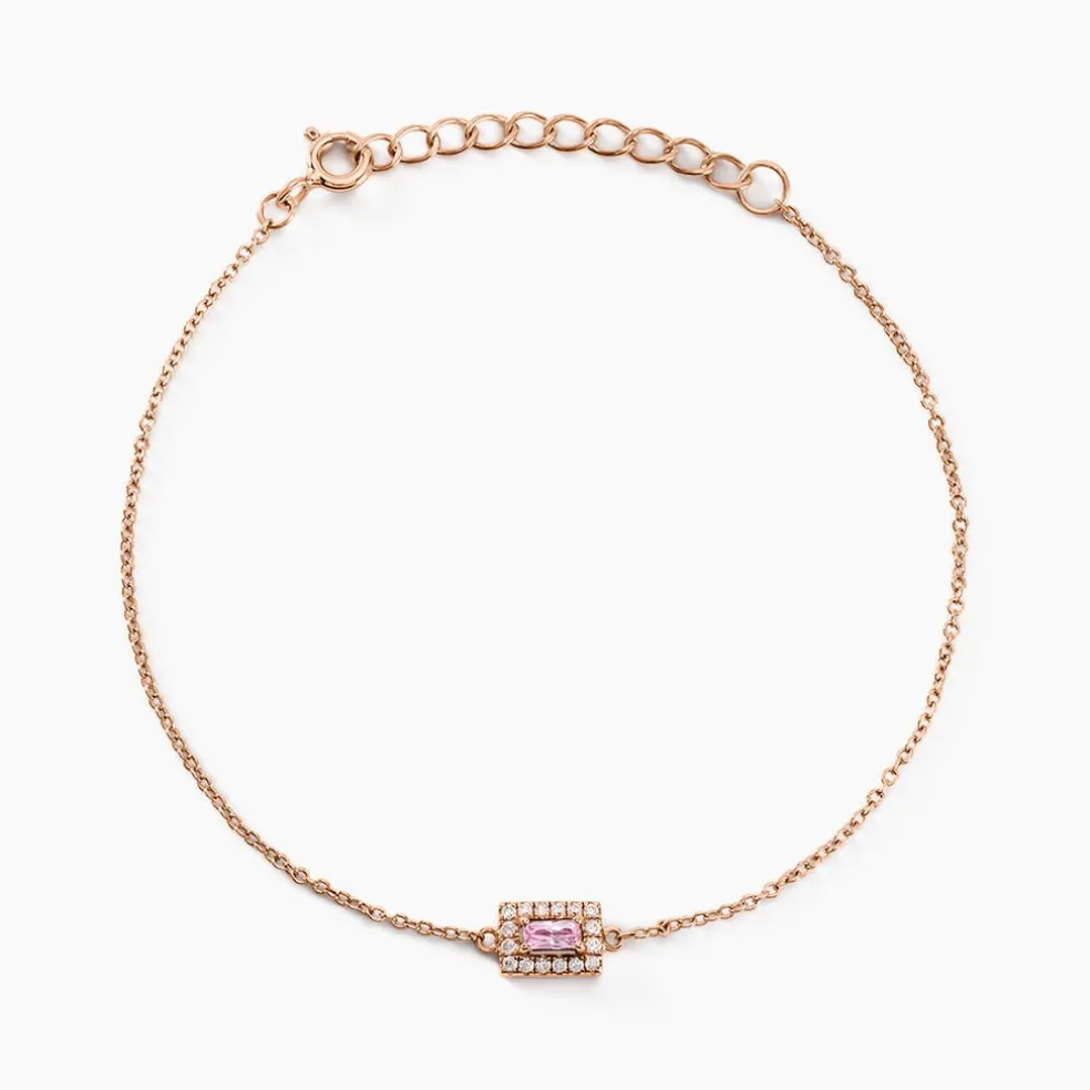 Bracelet Laurine Argent Rose Oxyde De Zirconium