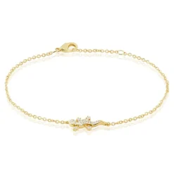 Bracelet Lehar Plaqué Or Oxyde De Zirconium