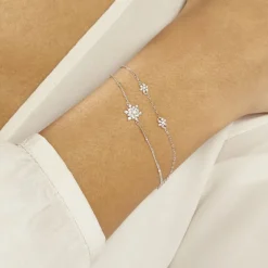 Bracelet Leila Argent Blanc Oxyde De Zirconium