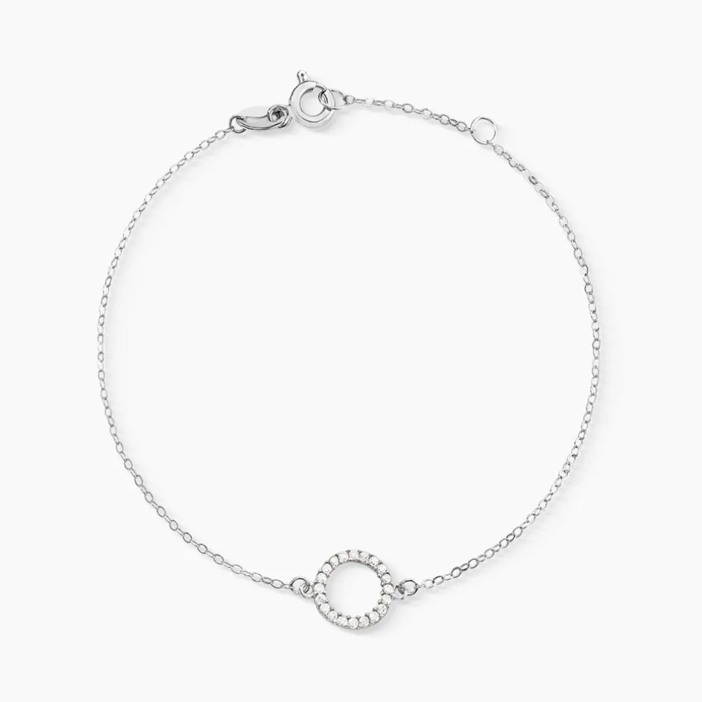 Bracelet Lim Or Blanc Oxyde De Zirconium