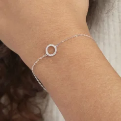 Bracelet Lim Or Blanc Oxyde De Zirconium