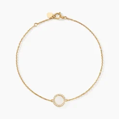 Bracelet Lim Or Jaune Oxyde De Zirconium