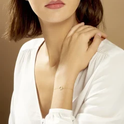 Bracelet Lim Or Jaune Oxyde De Zirconium