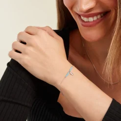 Bracelet Lottie Argent Blanc Turquoise