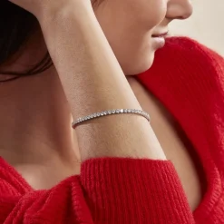 Bracelet Lou-anne Argent Blanc Oxyde De Zirconium Blanc