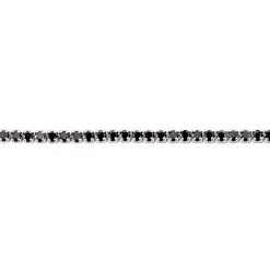 Bracelet Lou-anne Argent Blanc Oxyde De Zirconium Noir