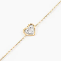 Bracelet Love Is In The Air Or Jaune Oxyde De Zirconium