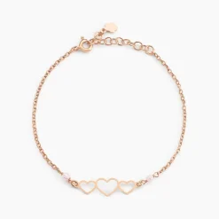 Bracelet Love Love Argent Rose Oxyde De Zirconium