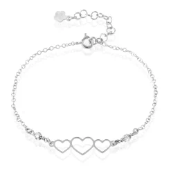 Bracelet Love Love Argent Blanc Oxyde De Zirconium