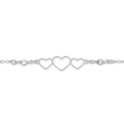 Bracelet Love Love Argent Blanc Oxyde De Zirconium