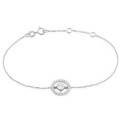 Bracelet Lucyna Or Blanc Oxyde De Zirconium