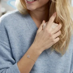 Bracelet Lucyna Or Blanc Oxyde De Zirconium