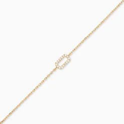 Bracelet Lueur Plaqué Or Jaune Oxyde De Zirconium