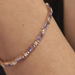 Bracelet Luteciaae Plaqué Or Jaune Oxyde De Zirconium