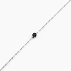 Bracelet Lylwenn Argent Blanc Oxyde De Zirconium Noir