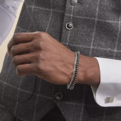 Bracelet Magalos Acier Blanc Onyx