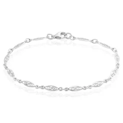 Bracelet Mahee Maille Filigrane Argent Blanc