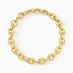 Bracelet Maille Acier Doré Cadia