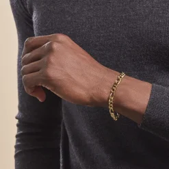 Bracelet Maille Acier Doré Virgil