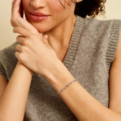 Bracelet Maille Camiorica Argent Blanc