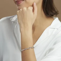 Bracelet Maille Camiorica Argent Blanc