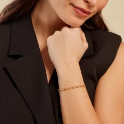 Bracelet Maille Dami Maille Grain De Cafe Or Jaune