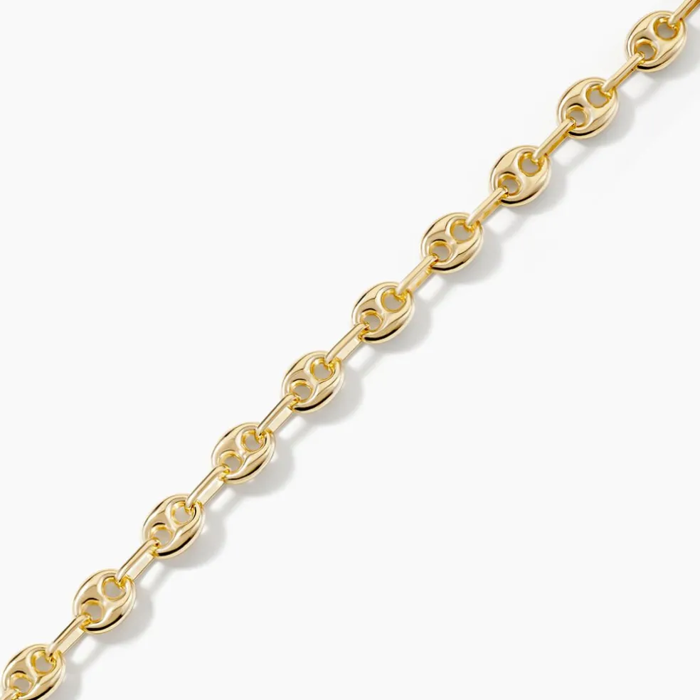 Bracelet Maille Dami Maille Grain De Cafe Or Jaune