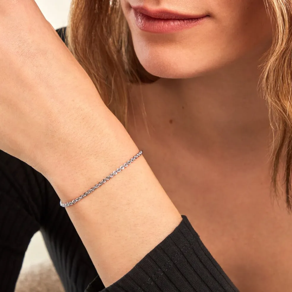 Bracelet Maille Jerry Or Blanc